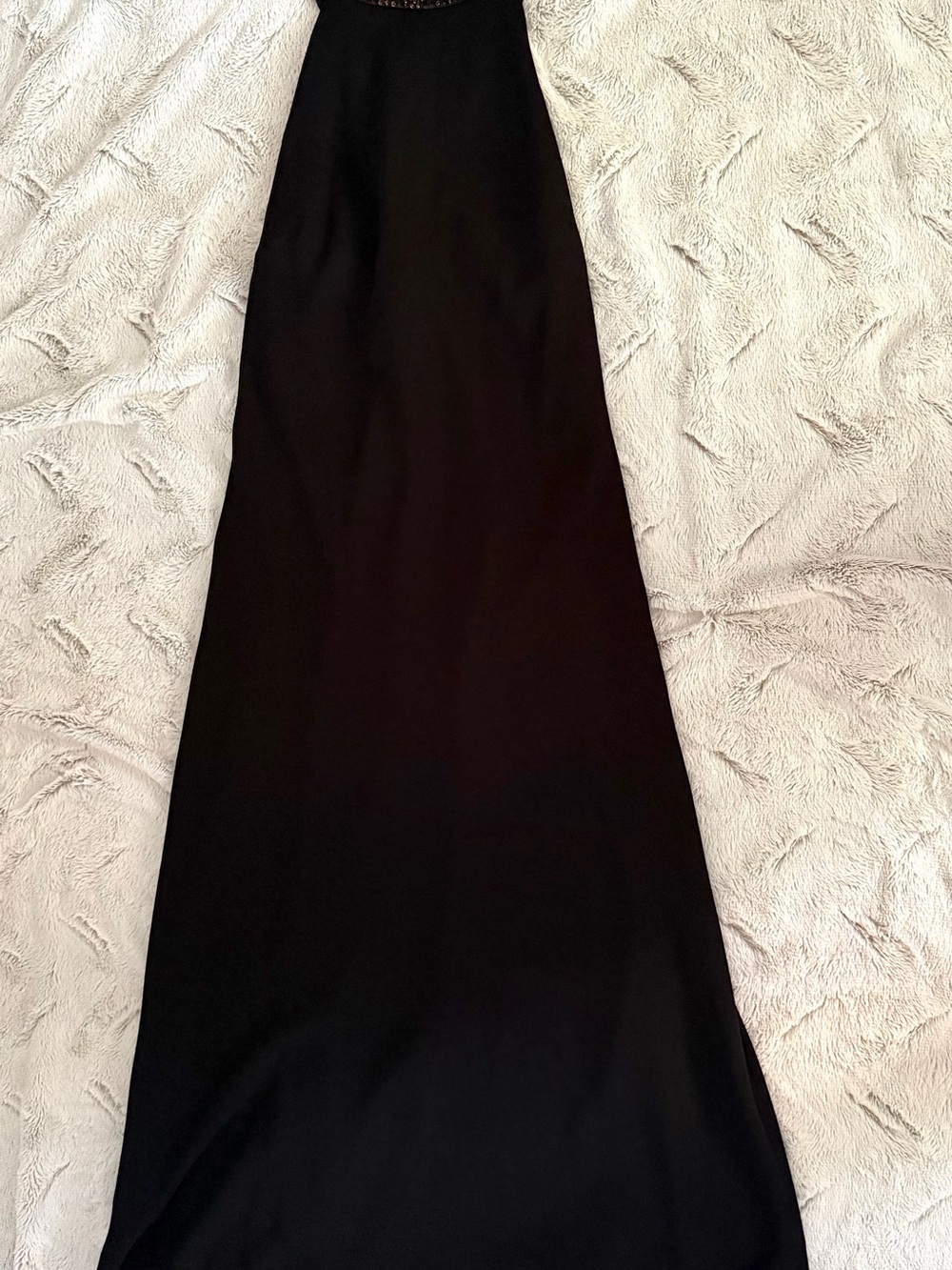Jones New York Black Maxi Dress with Beaded Neckline